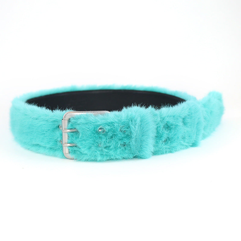 Men's And Women's Leather Double Row Hole Belt