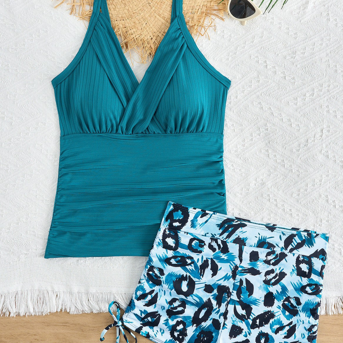 Printed Boxer Swim Trunks European And American Style