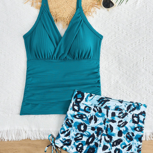 Printed Boxer Swim Trunks European And American Style