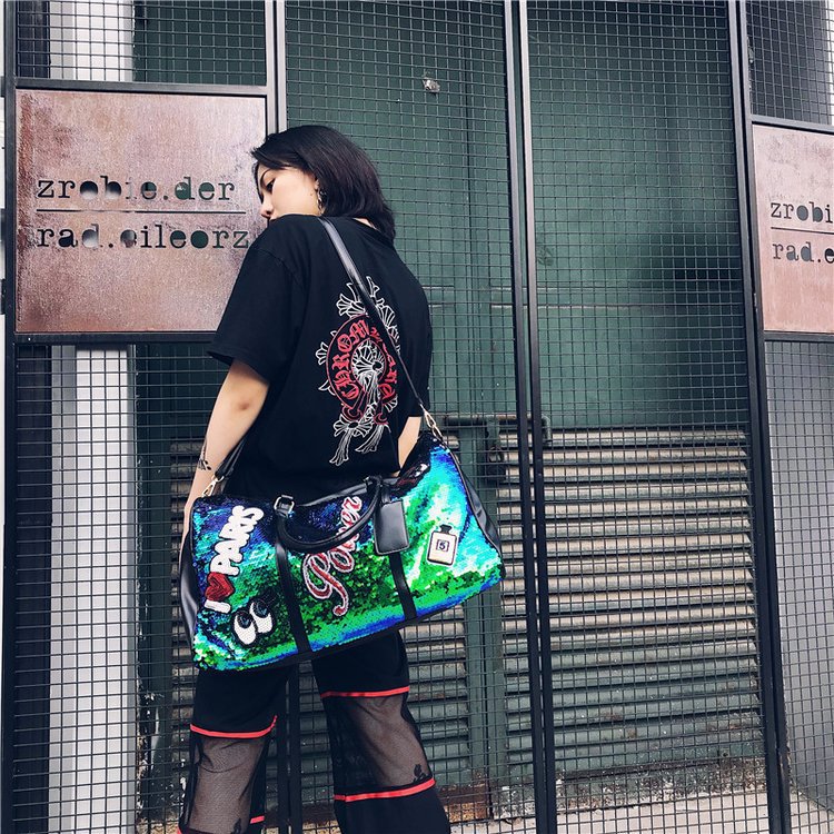 Fashion Sequin Letter Women's One Shoulder Diagonal Bag