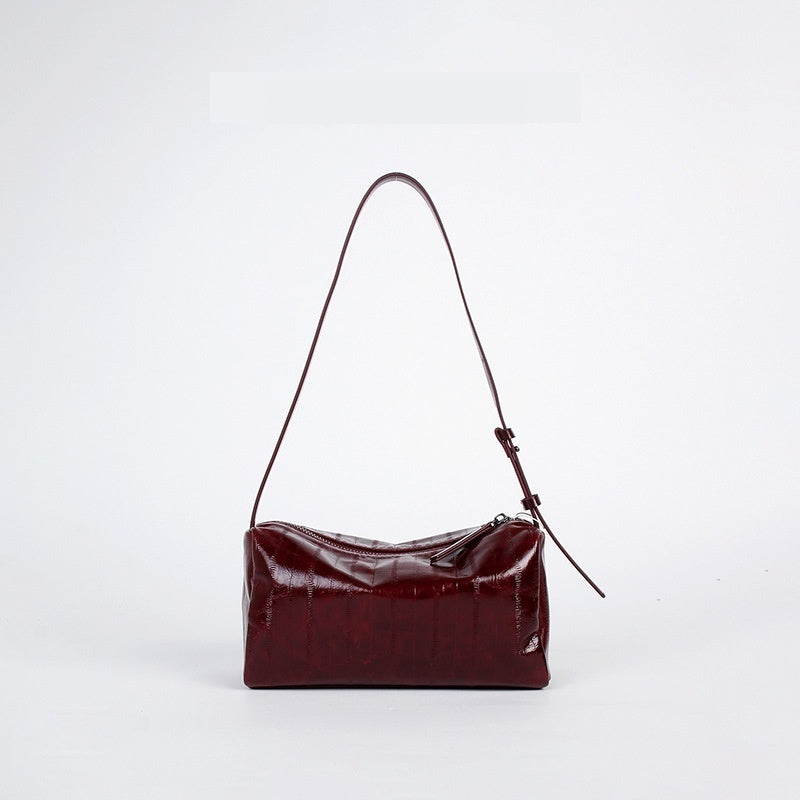 Crossbody Bag Minimalist Design Top Grain Leather Shoulder Bag