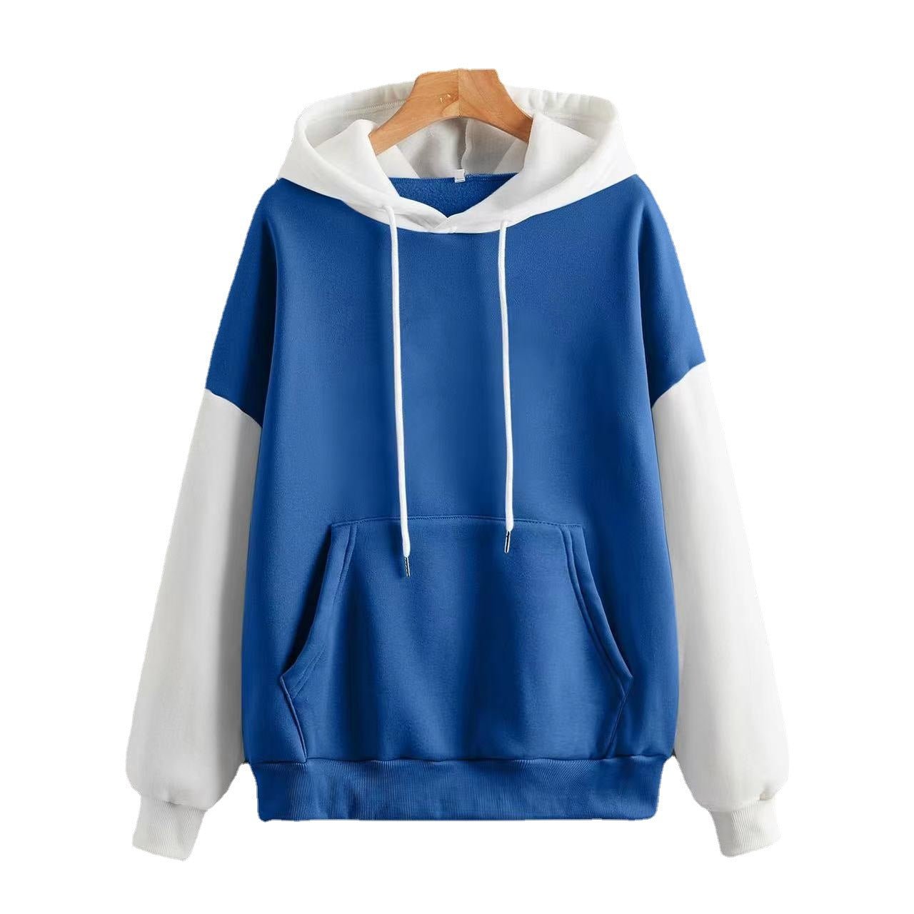 Women's Hooded Spring And Autumn All-match Coat Casual Loose Patchwork Top Fashion