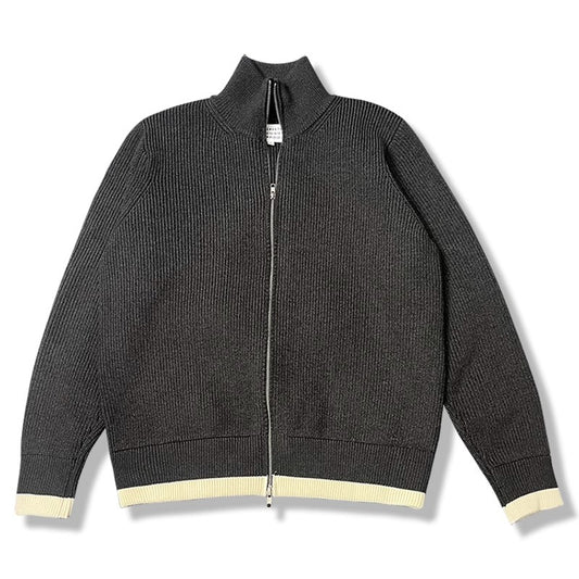 Turtleneck Zipper Loose Thickening Keep Warm Wool Cardigan Sweater Coat