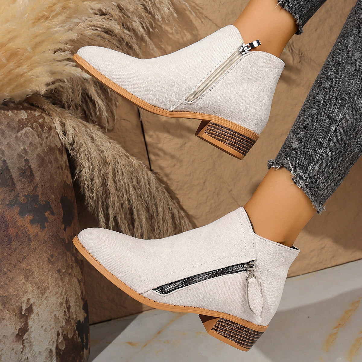 Suede European And American Style Women's Ankle Boots