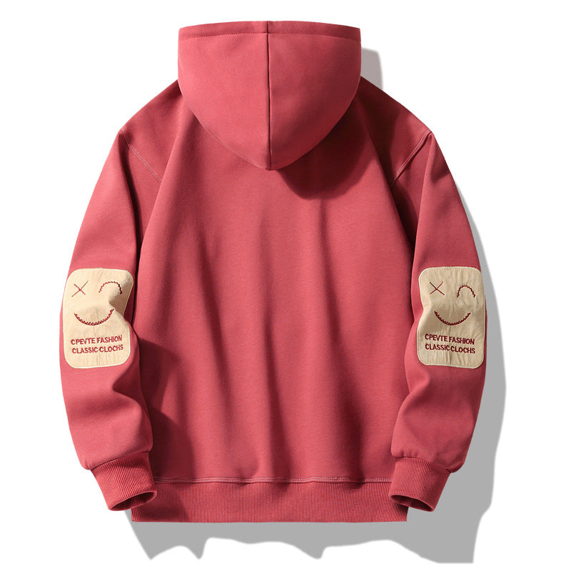 Mens Cotton Hoodie With Fleece Lining Loose Fit For Teens