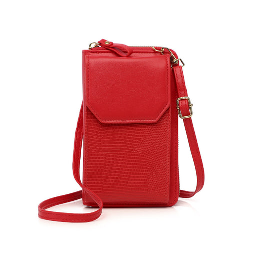 Zipper Wallet Snake Print All-match Korean Style Diagonal Shoulder Bag
