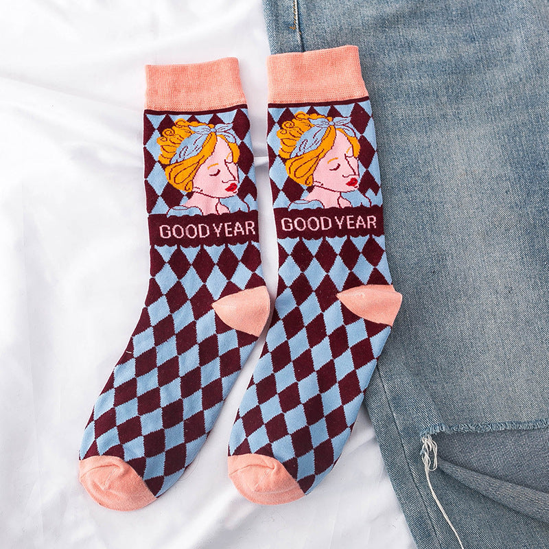 Stockings Children Personality Cotton Middle Tube