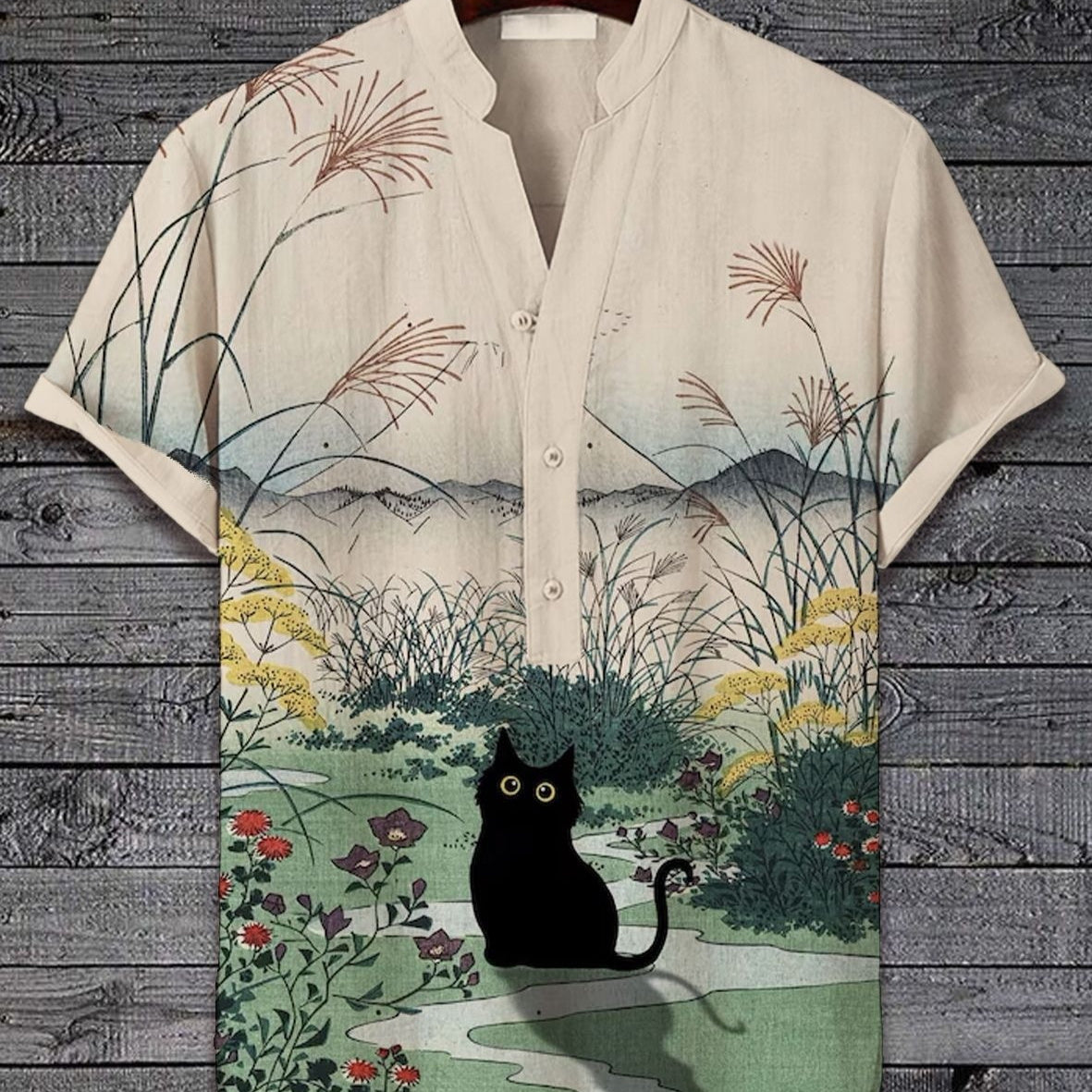 Digital Animal Style Short Sleeve Shirt