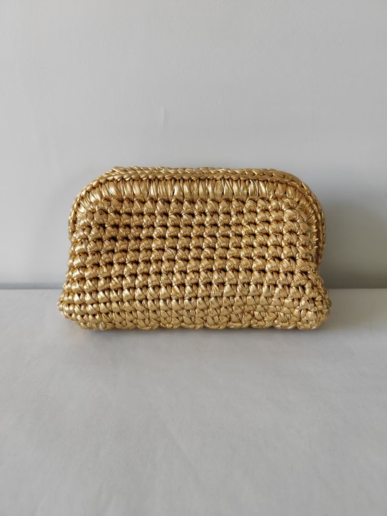 Handwoven Vibrant Metallic Thread Multi-Color Stylish Clutch Bag