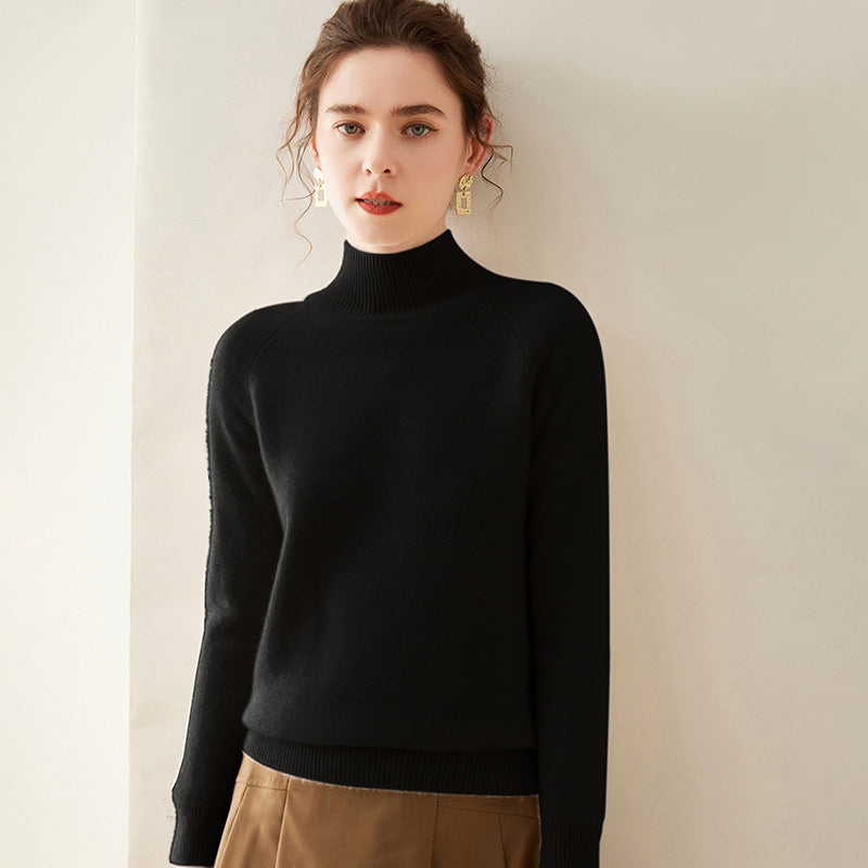 Women's Thickened Sweater Autumn And Winter Wool Knitted Bottoming Shirt