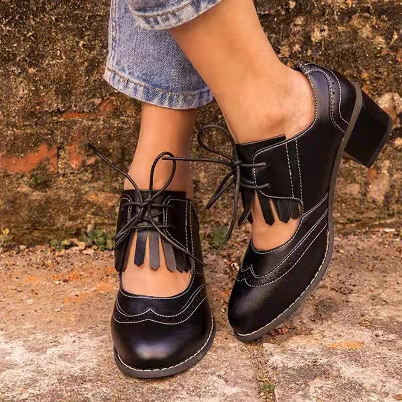 Fringed Lace-up Breathable Casual Shoes