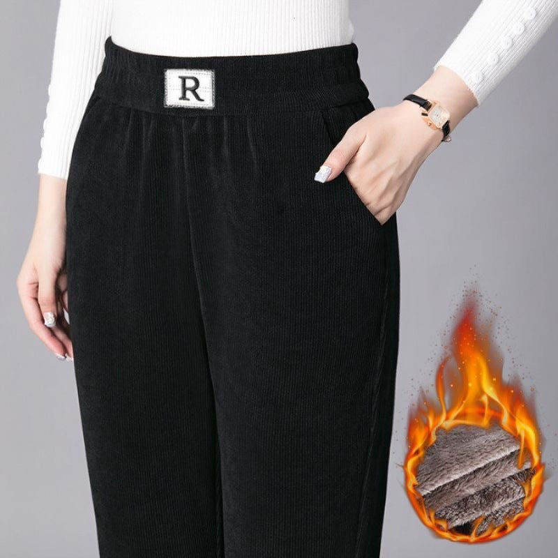 Warm Velvet Padded Thickened Bejirog Casual High Waist Slimming Skinny Pants