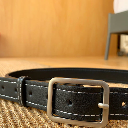 Belt Men's Thin Narrow Style Simple Needle Buckle
