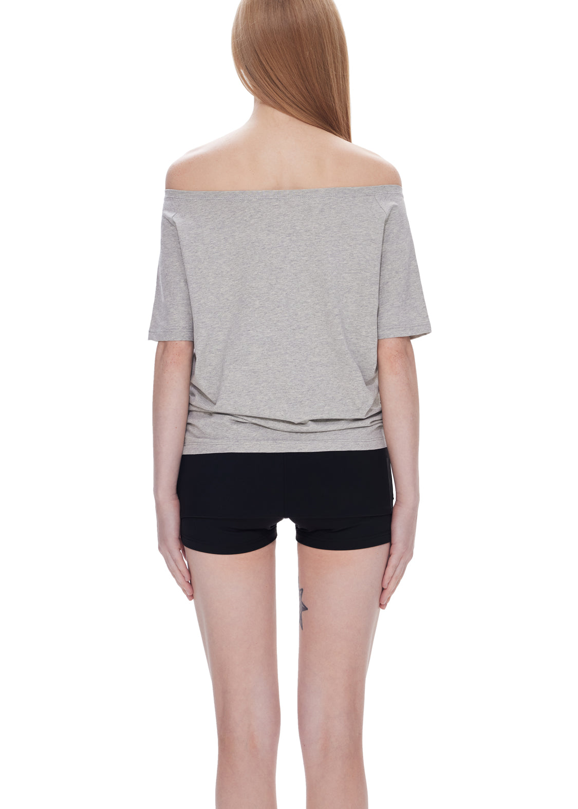 Casual Off-shoulder Shoulder Stacked Two-way Short Sleeve