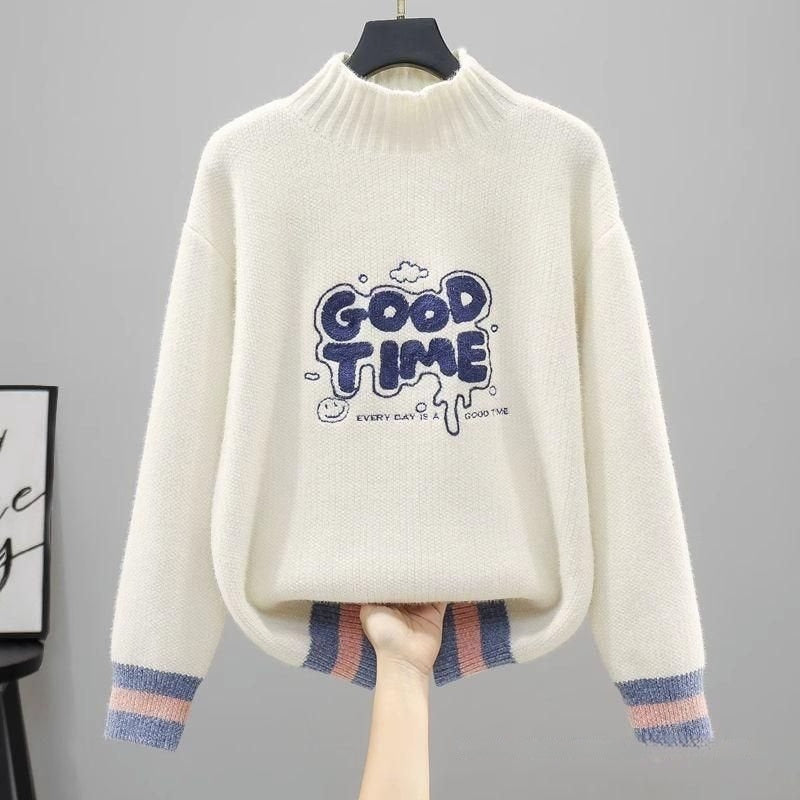 Sweater Inner Girl Winter Fleece-lined Thickened