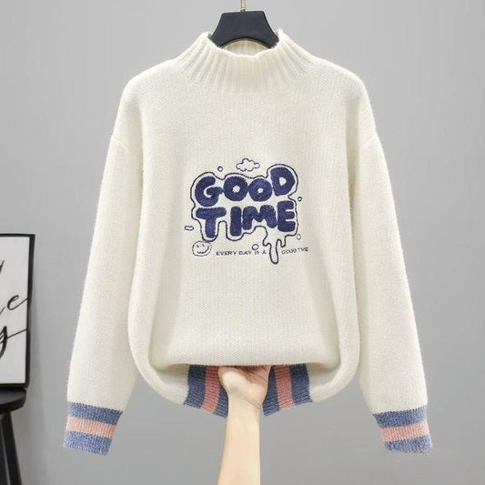 Sweater Inner Girl Winter Fleece-lined Thickened