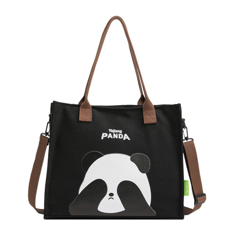 Leisure Commuter Cute Panda Student Handheld Book Bag