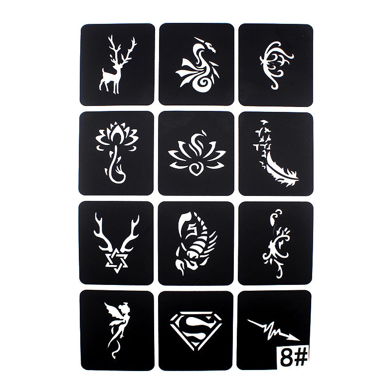 Hollow Tattoo Mold Women's Spray Paint