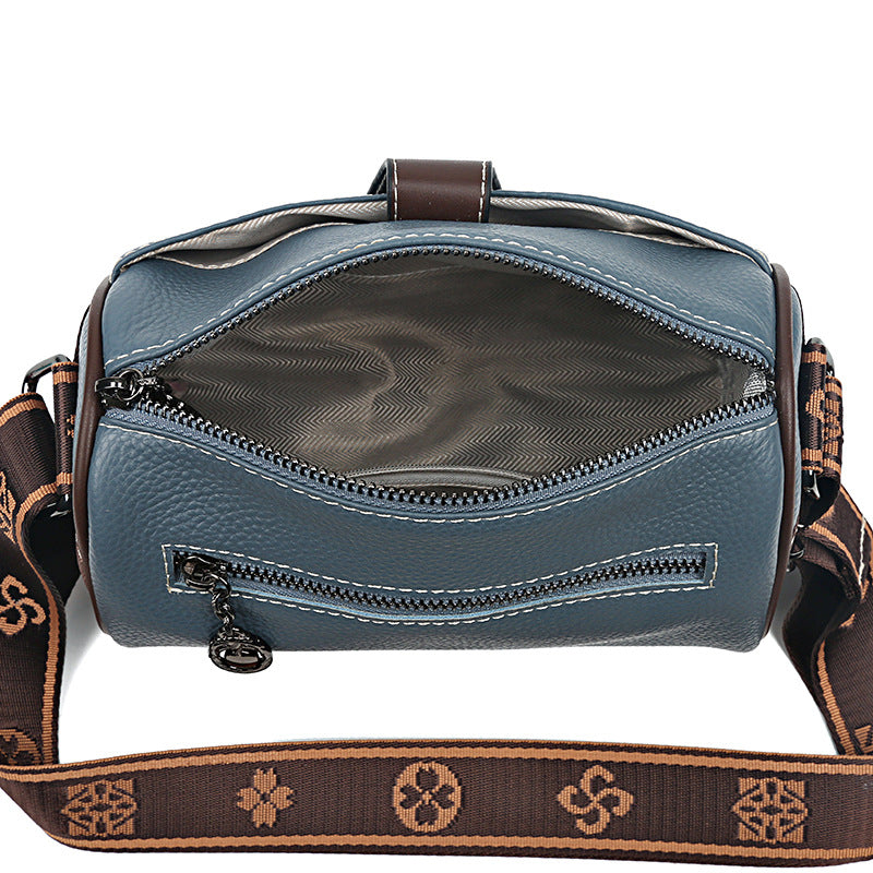 Retro Minimalist Crossbody-taske i læder til kvinder