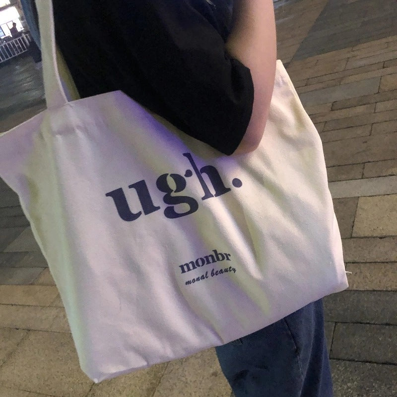 New Ins Single Shoulder Canvas Bag Lazy Windbag Bag Canvas Bag Female Messenger