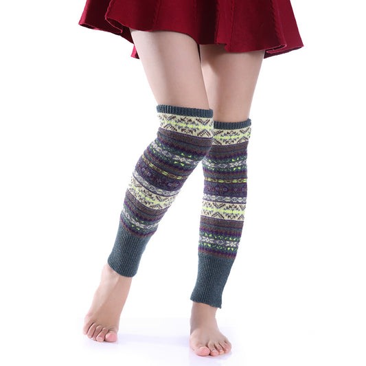Camouflage Bohemian Thick Wool Pile Socks