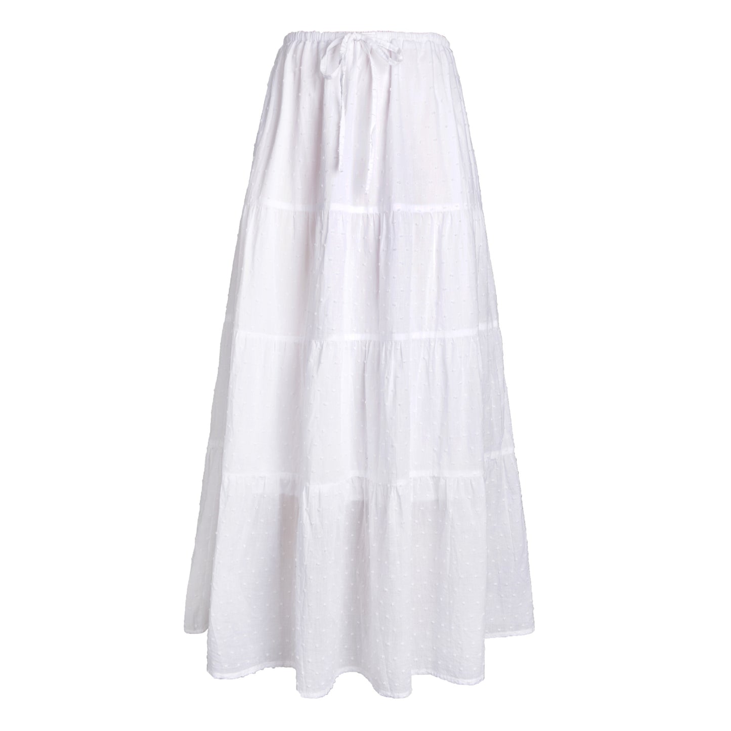 High-waist Elastic Midi Skirt With Four Panels