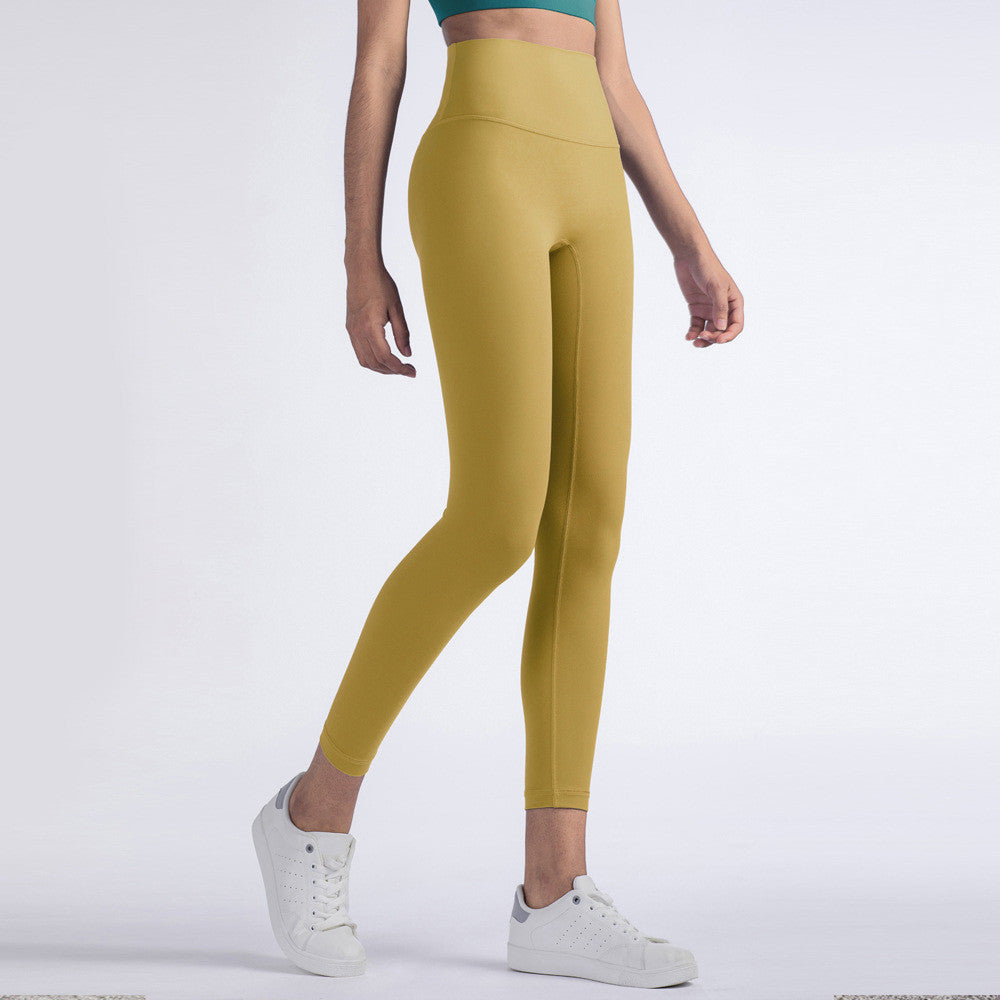 Yoga Pants Skin-friendly Nude High-waisted Peach Hip-lifting Tights Fitness Pants Women