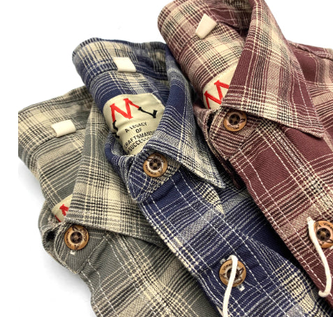 Retro All-cotton Plaid Men's College Loose Casual Long-sleeved Shirt