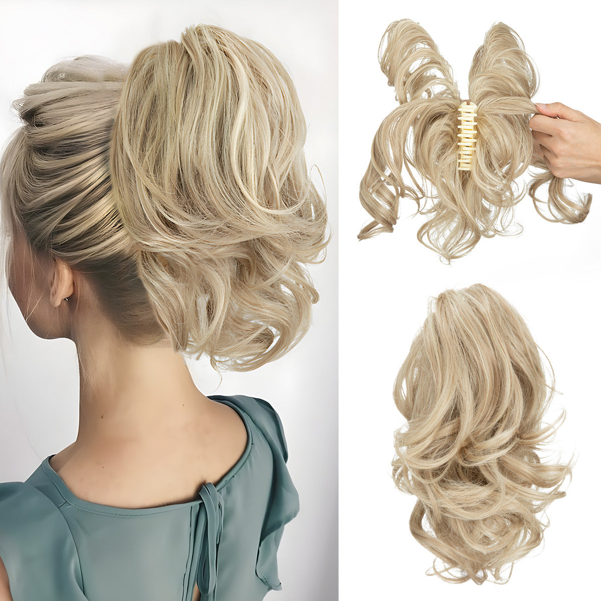 Wig Grip Ponytail Short Female Adjustable Fluffy Natural Short