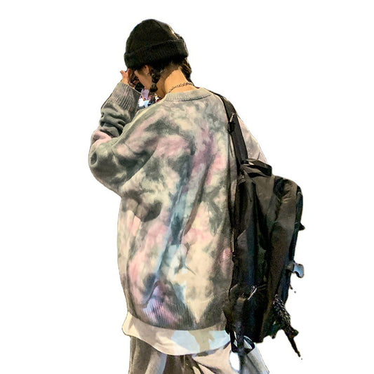 Men's Loose Korean Style Trendy Personality Hong Kong Style Sweater