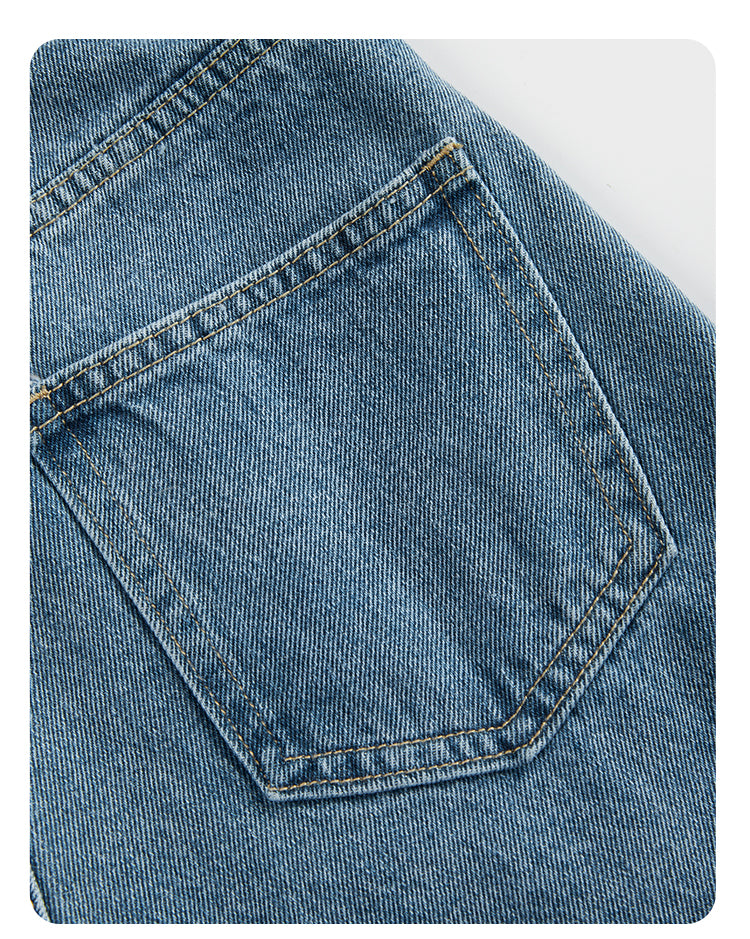 Women's High Waist Curly Denim Shorts