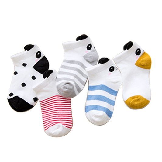 Low-cut Children's Cotton Sock Boat Socks Flat Mesh Cartoon Boys And Girls Baby