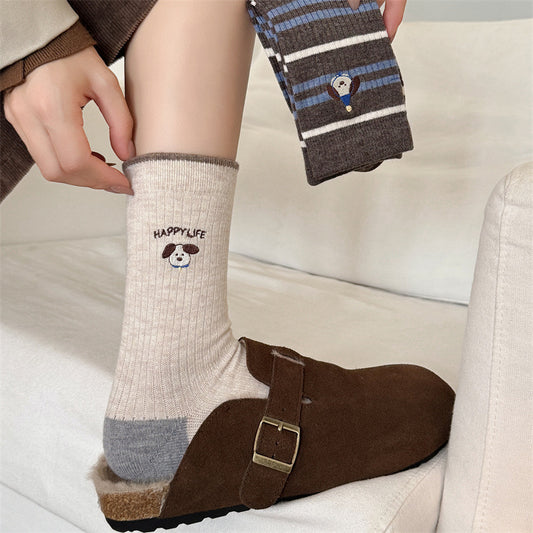 Women's Wool Socks Mid-calf Slouchy Style