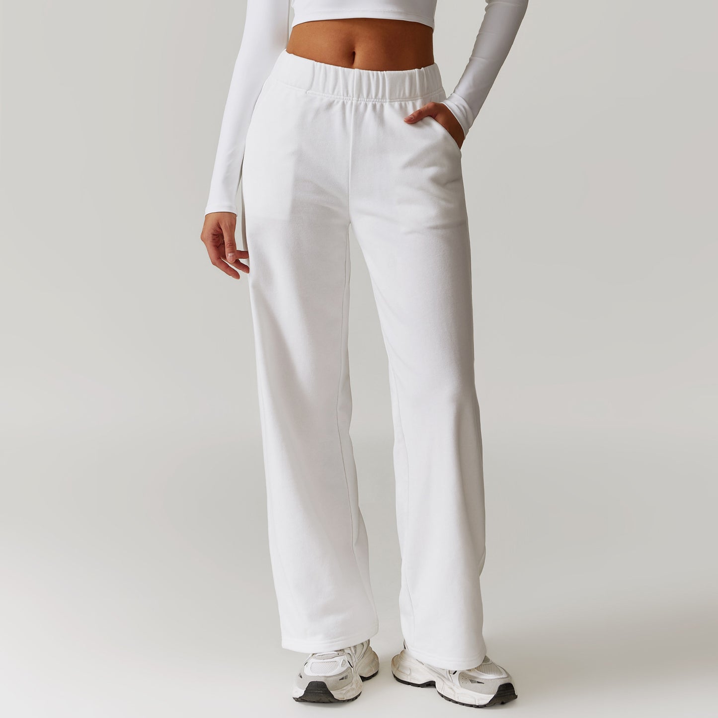 Outdoor Sports Straight High Waist Slimming Casual Pants