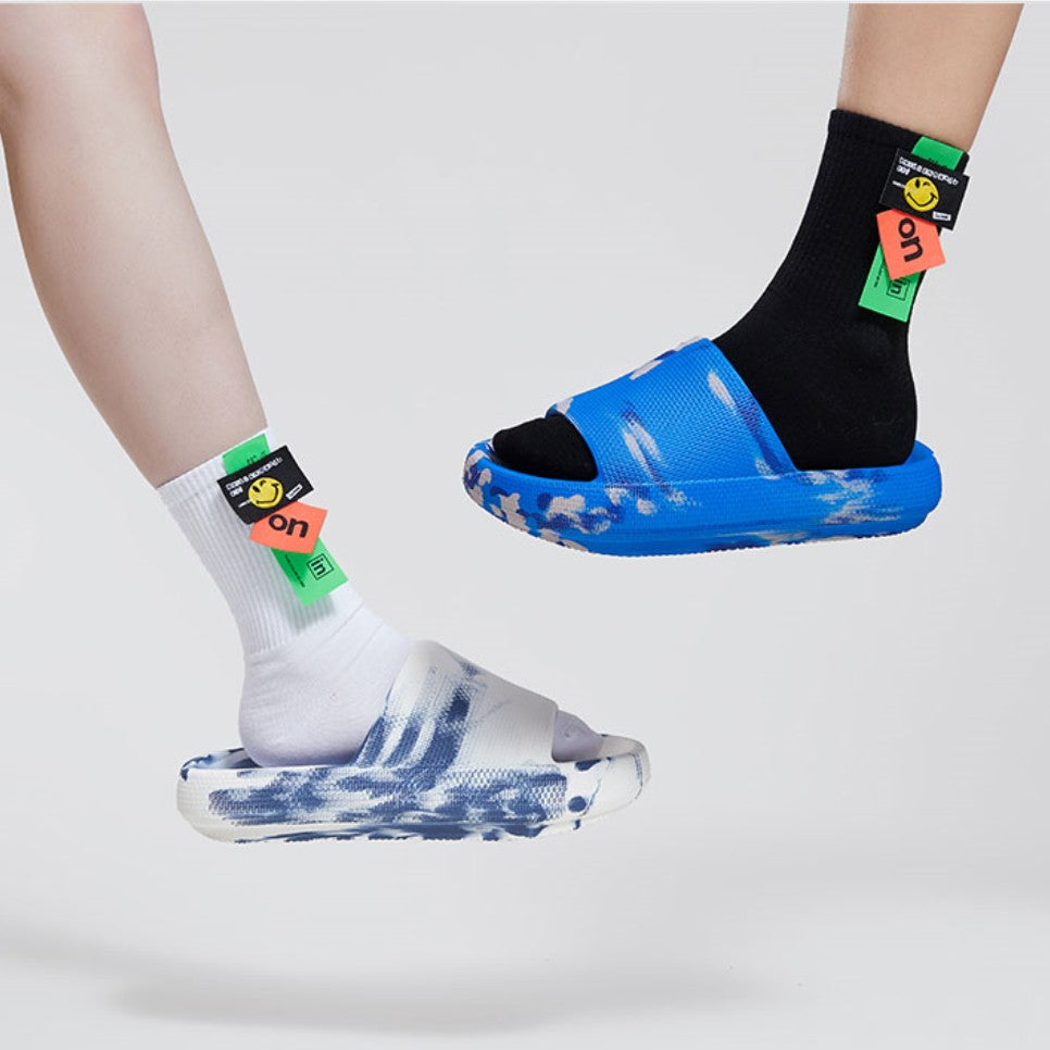 Thick Soles And Slippers For Women's Splashed Ink To Enhance Fashion