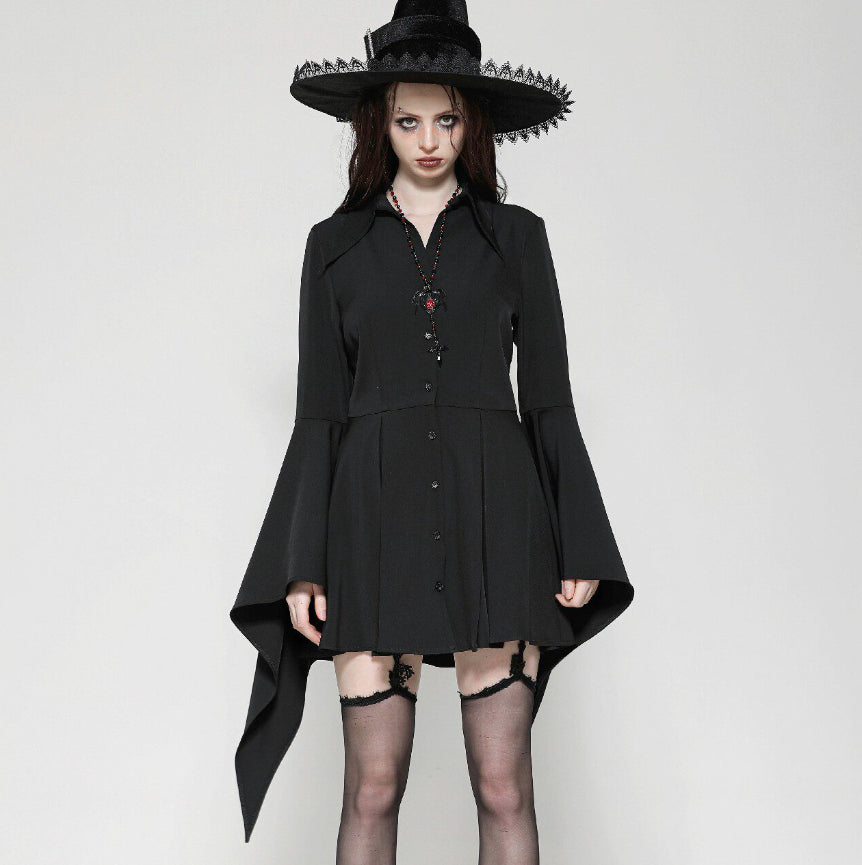 New Womens Gothic Hooded Cloak Coat Asymmetrical