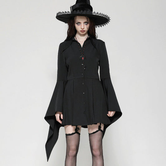 New Womens Gothic Hooded Cloak Coat Asymmetrical