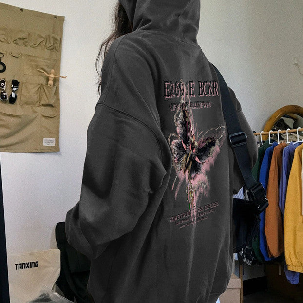 Women's American-style Retro Butterfly Mid-length Sweater