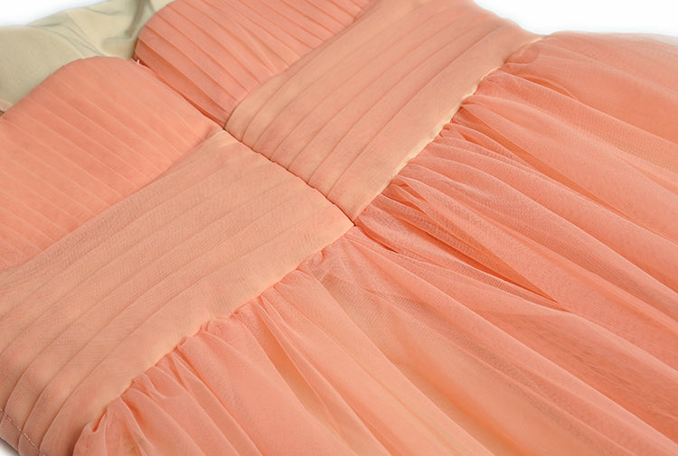 Suspended Skirt With Pleated Waist And Fluffy Hem