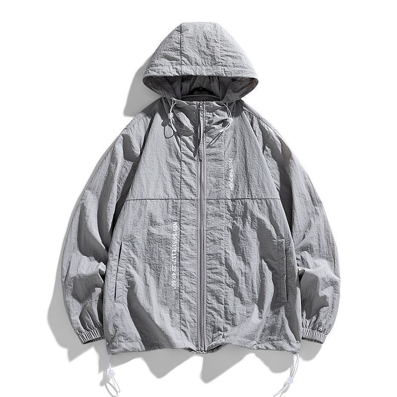 Printed Thin And All-matching UPF50 Sun-protective Clothing Hooded Couple