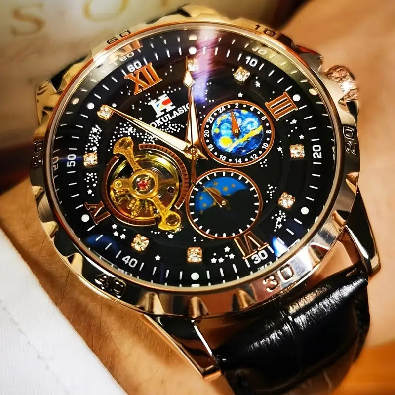 Large Dial Hollow Automatic Mechanical Watch