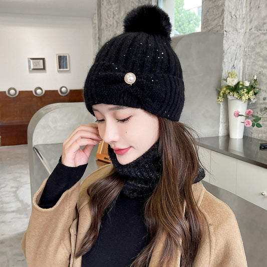 Women's Thick Warm Fleece Versatile Wool Hat