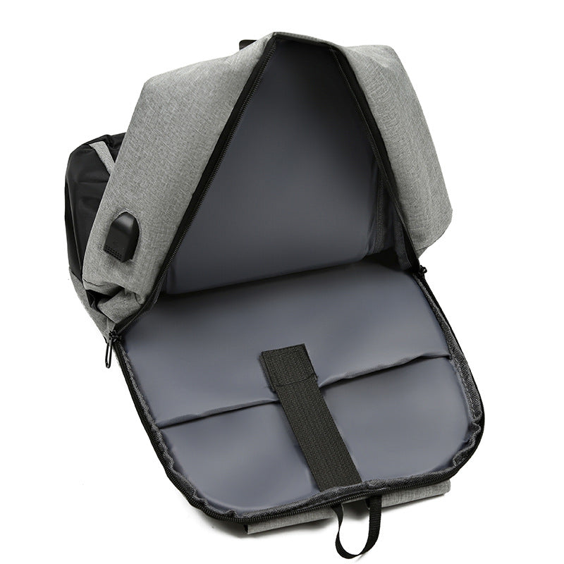 Men's Fashion Simple Multi-functional Large Capacity Schoolbag