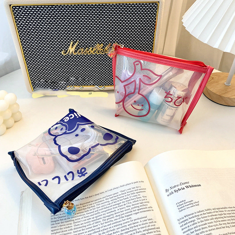 Cartoon Creative Transparent Convenient Cosmetic Bag