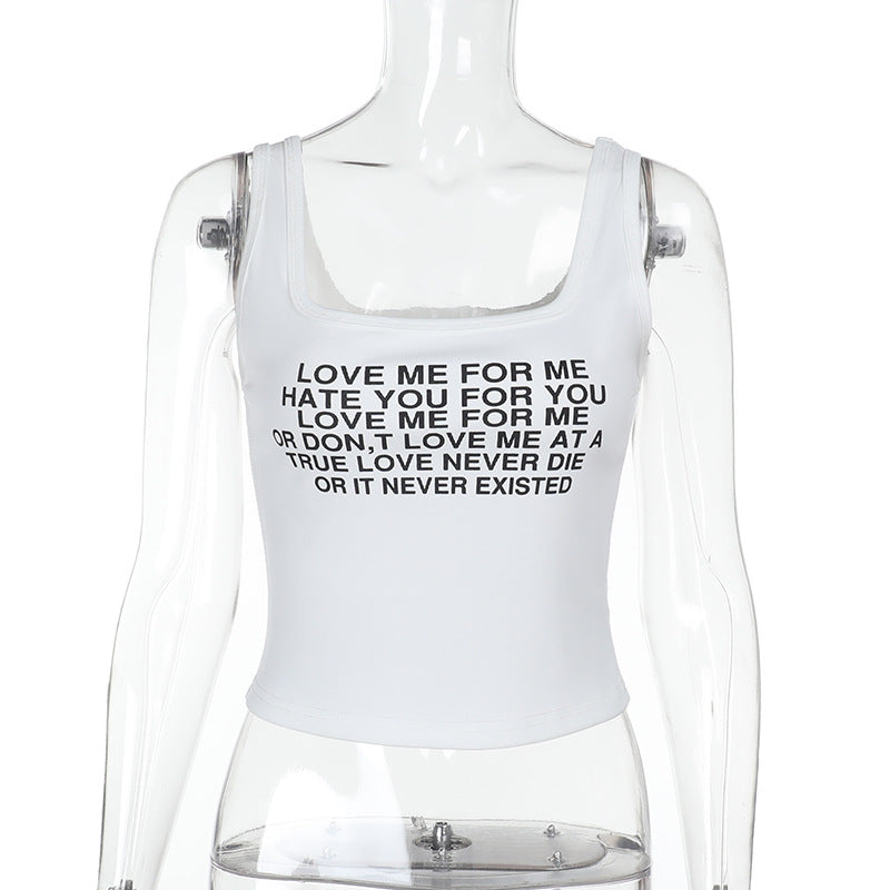 Street-style Womens Camisole With Letter Print