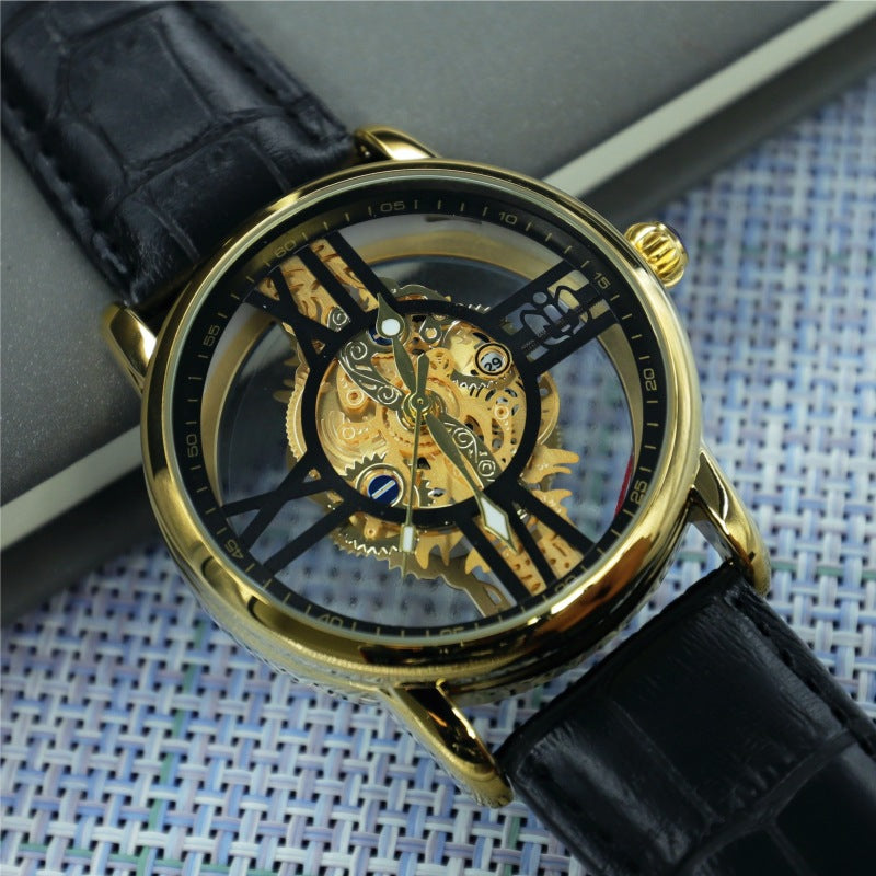New Hollowed-out See-through Industrial-mechanical-style Sports Watch For Men