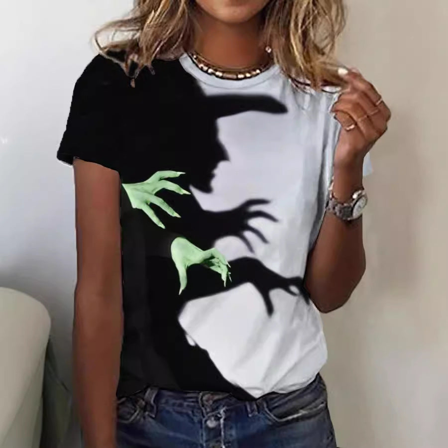 Round Neck Women's Short-sleeved T-shirt Loose Casual