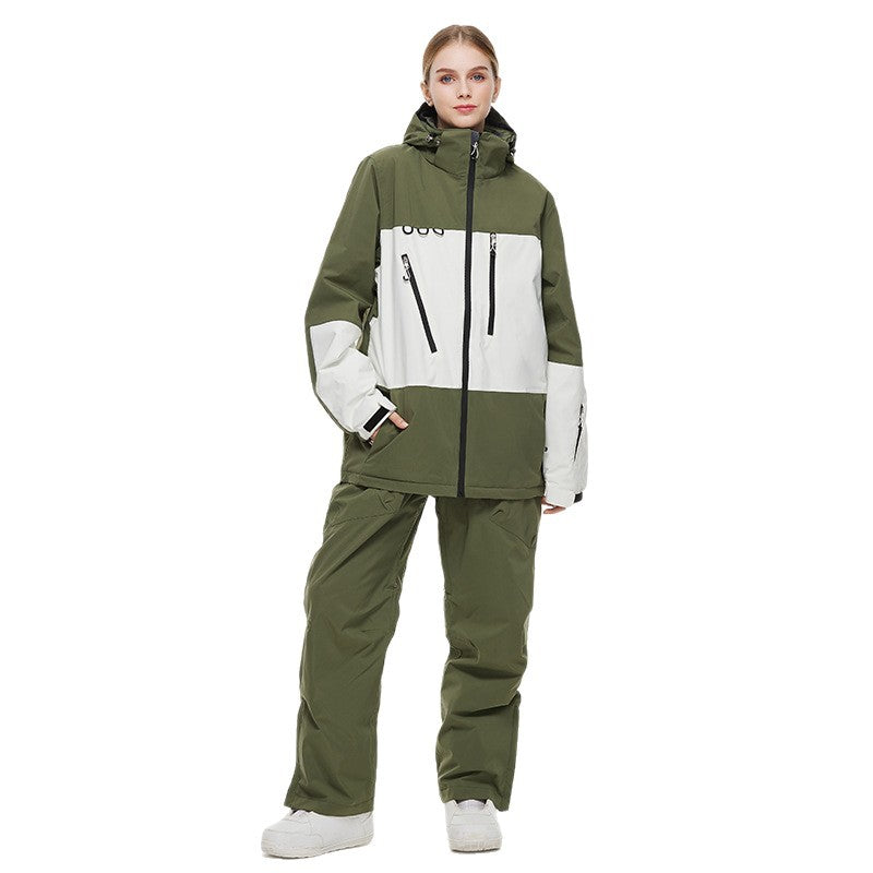 Suit Set Outdoor Windproof And Waterproof Snowboard Alpine Ski Jacket And Pants