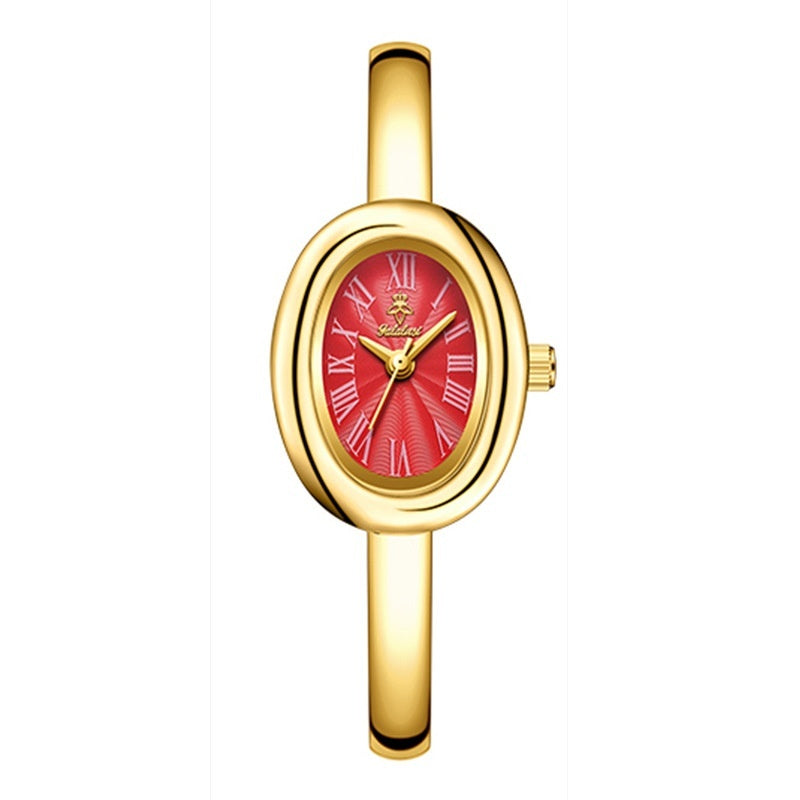 Dame multifunktionelt ovalt retro quartz-ur