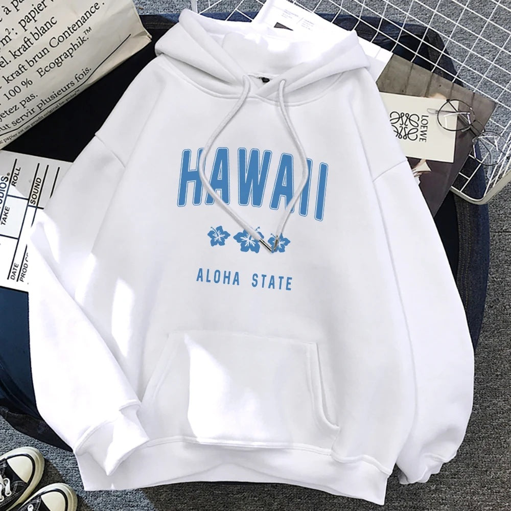 Roha Letter Printing Hoodie til kvinder Hip Hop